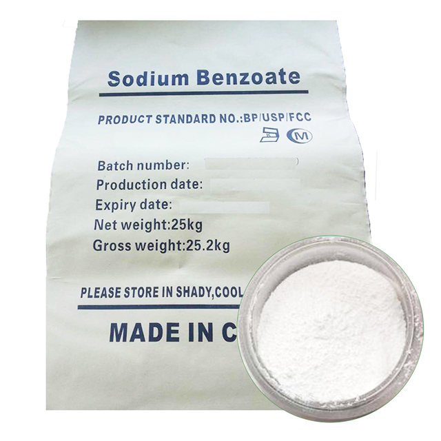 Utilisation de benzoate de sodium sorbate de potassium c7h5nao2 prix en poudre sans danger comme conservateur dans les produits alimentaires en jus