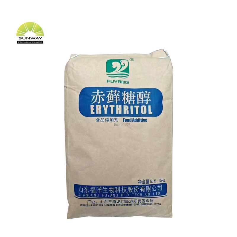 SUNWAY Édulcorant de qualité alimentaire en poudre d'érythritol 25 kg emballé dans un sac en stock