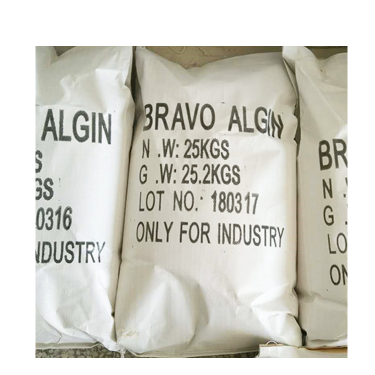 Médicament de haute qualité alginate de sodium qualité d'impression épaississant de colorant de qualité industrielle émulsifiant comestible