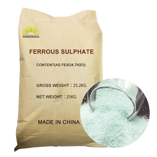 Cristaux anhydres de sulfate ferreux 25kg 30% 98% granuleux