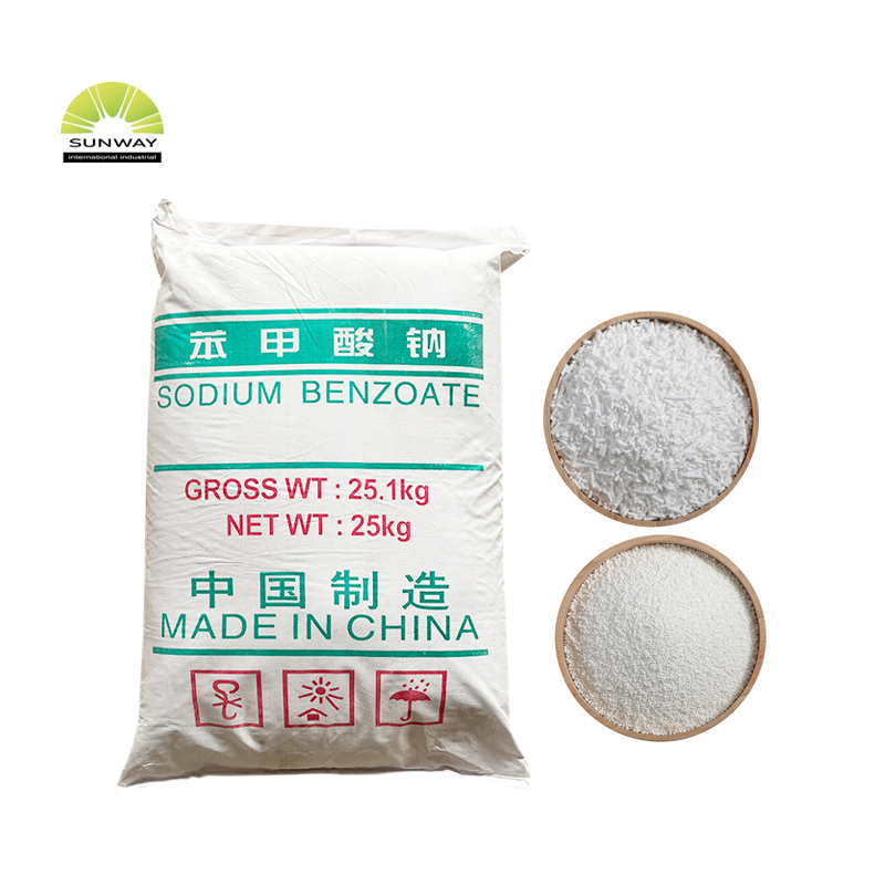 SUNWAY Prix bas de haute qualité E211 poudre de benzoate de sodium Msds prix de l'acide benzoate de sodium