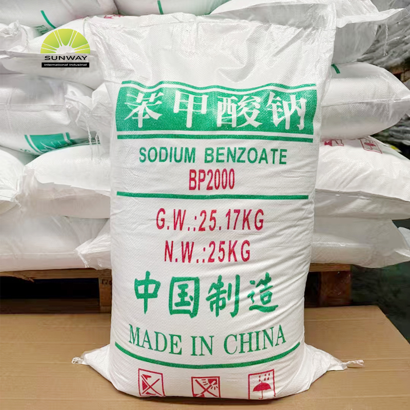 Sunway Fabricant Hot Sale Consevative 99% de poudre granulaire de benzoate de sodium pour détergent