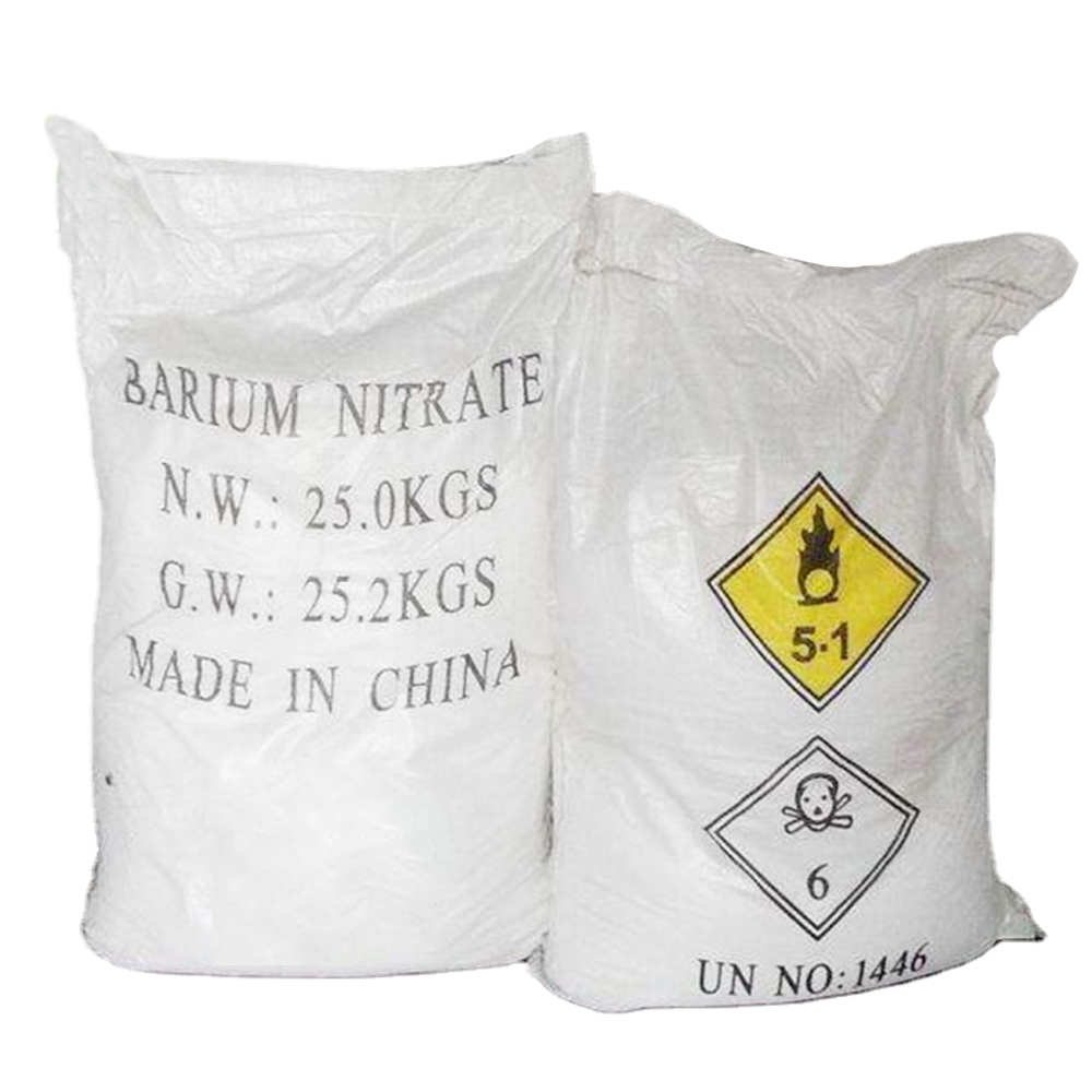 Nitrate de qualité technique de haute qualité Symbole de nitrate de tritrate de baryum soluble dans l'eau utilise