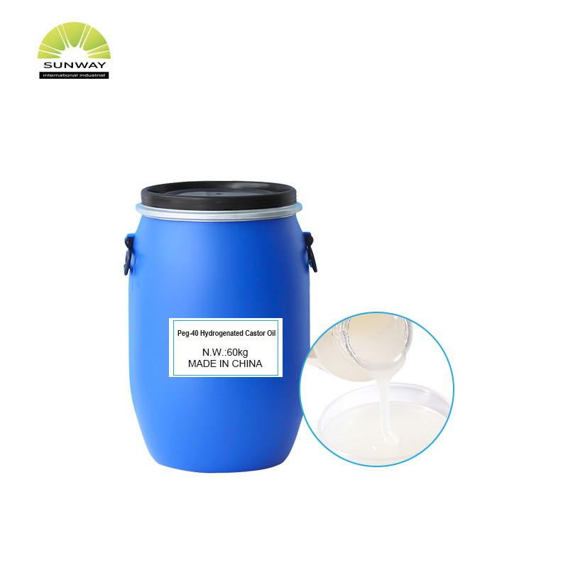 Matières premières pour détergents solvants en usine : huile de ricin hydrogénée PEG-40