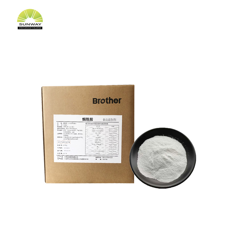 Matière première cosmétique (niacinamide, vitamine B3) en poudre, fournisseur d'usine, pour sérum éclaircissant